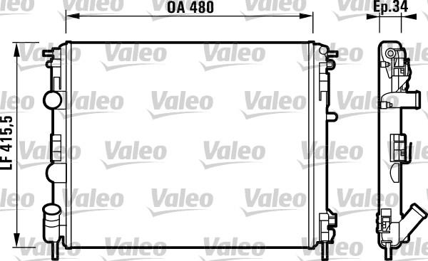 Valeo 732721 - Radiators, Motora dzesēšanas sistēma ps1.lv