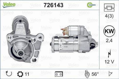 Valeo 726143 - Starteris ps1.lv