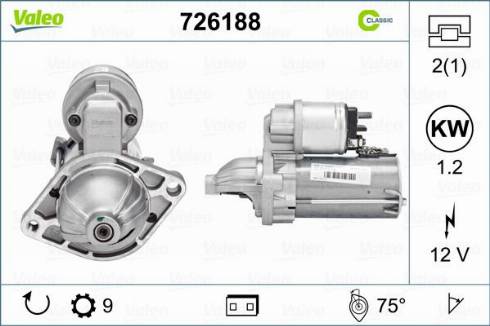 Valeo 726188 - Starteris ps1.lv