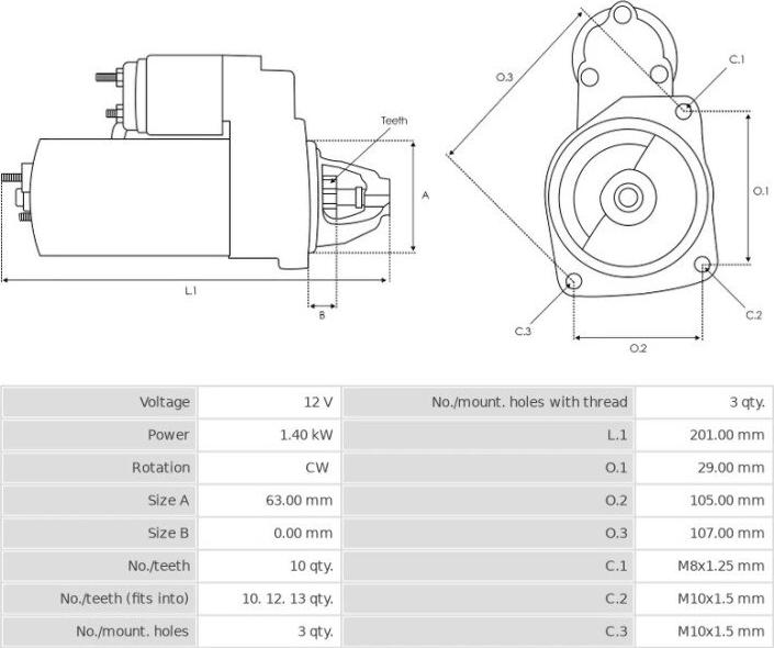 Valeo TS12E9 - Starteris ps1.lv