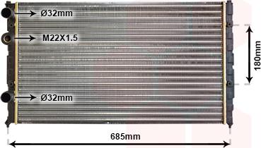 Van Wezel 49002031 - Radiators, Motora dzesēšanas sistēma ps1.lv