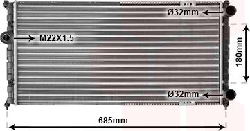 Van Wezel 49002021 - Radiators, Motora dzesēšanas sistēma ps1.lv