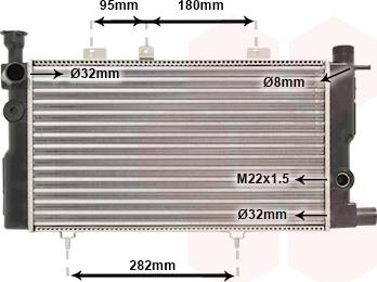 Van Wezel 40002095 - Radiators, Motora dzesēšanas sistēma ps1.lv