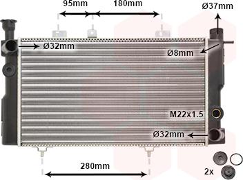 Van Wezel 40002096 - Radiators, Motora dzesēšanas sistēma ps1.lv