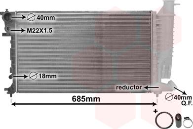 Van Wezel 40002140 - Radiators, Motora dzesēšanas sistēma ps1.lv