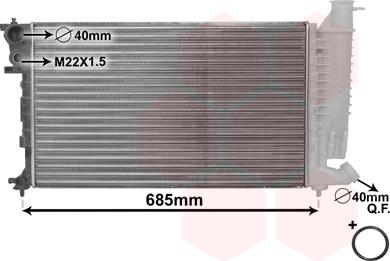 Van Wezel 40002141 - Radiators, Motora dzesēšanas sistēma ps1.lv