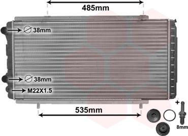 Van Wezel 40002150 - Radiators, Motora dzesēšanas sistēma ps1.lv