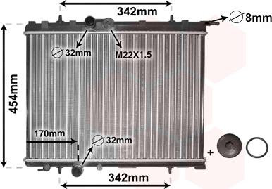 Van Wezel 40002189 - Radiators, Motora dzesēšanas sistēma ps1.lv