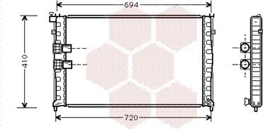 Van Wezel 40002176 - Radiators, Motora dzesēšanas sistēma ps1.lv