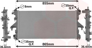 Van Wezel 40002304 - Radiators, Motora dzesēšanas sistēma ps1.lv