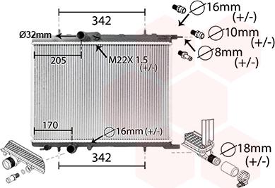 Van Wezel 40002300 - Radiators, Motora dzesēšanas sistēma ps1.lv