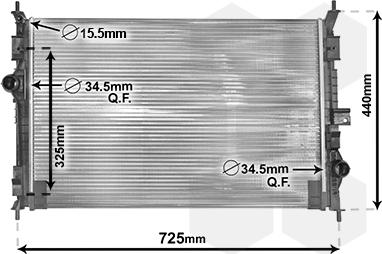 Van Wezel 40002386 - Radiators, Motora dzesēšanas sistēma ps1.lv