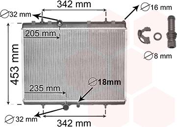 Van Wezel 40002249 - Radiators, Motora dzesēšanas sistēma ps1.lv