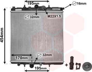 Van Wezel 40002243 - Radiators, Motora dzesēšanas sistēma ps1.lv