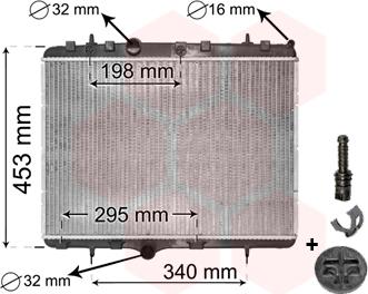 Van Wezel 40002255 - Radiators, Motora dzesēšanas sistēma ps1.lv