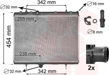 Van Wezel 40002267 - Radiators, Motora dzesēšanas sistēma ps1.lv