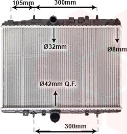 Van Wezel 40002208 - Radiators, Motora dzesēšanas sistēma ps1.lv