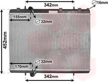 Van Wezel 40002281 - Radiators, Motora dzesēšanas sistēma ps1.lv