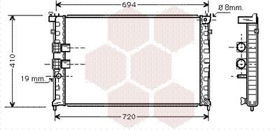 Van Wezel 40002231 - Radiators, Motora dzesēšanas sistēma ps1.lv