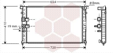 Van Wezel 40002232 - Radiators, Motora dzesēšanas sistēma ps1.lv