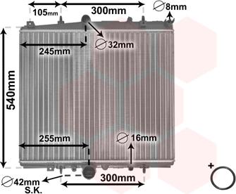 Van Wezel 40002237 - Radiators, Motora dzesēšanas sistēma ps1.lv