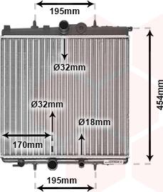 Van Wezel 40002224 - Radiators, Motora dzesēšanas sistēma ps1.lv