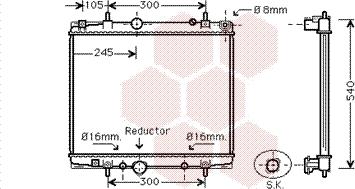 Van Wezel 40002276 - Radiators, Motora dzesēšanas sistēma ps1.lv