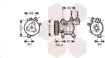 Van Wezel 4000K318 - Kompresors, Gaisa kond. sistēma ps1.lv