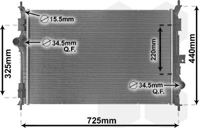 Van Wezel 40012386 - Radiators, Motora dzesēšanas sistēma ps1.lv