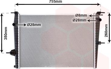 Van Wezel 43002458 - Radiators, Motora dzesēšanas sistēma ps1.lv