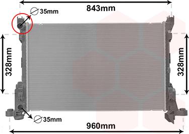 Van Wezel 43002623 - Radiators, Motora dzesēšanas sistēma ps1.lv