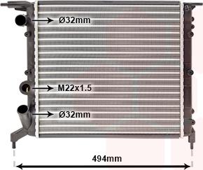 Van Wezel 43002042 - Radiators, Motora dzesēšanas sistēma ps1.lv