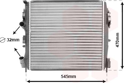 Van Wezel 43002325 - Radiators, Motora dzesēšanas sistēma ps1.lv