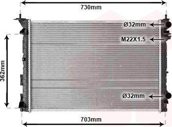 Van Wezel 43002259 - Radiators, Motora dzesēšanas sistēma ps1.lv