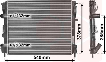 Van Wezel 43002269 - Radiators, Motora dzesēšanas sistēma ps1.lv