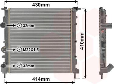 Van Wezel 43002260 - Radiators, Motora dzesēšanas sistēma ps1.lv