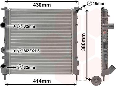 Van Wezel 43002261 - Radiators, Motora dzesēšanas sistēma ps1.lv