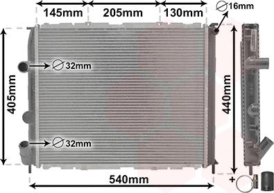 Van Wezel 43002268 - Radiators, Motora dzesēšanas sistēma ps1.lv