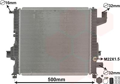 Van Wezel 43002262 - Radiators, Motora dzesēšanas sistēma ps1.lv