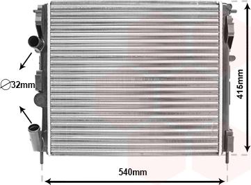 Van Wezel 43002270 - Radiators, Motora dzesēšanas sistēma ps1.lv