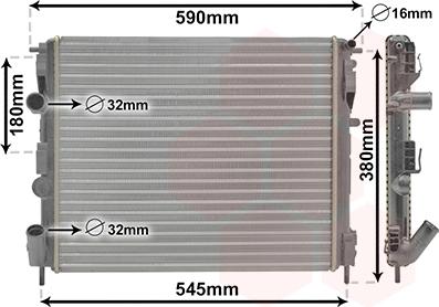 Van Wezel 43002272 - Radiators, Motora dzesēšanas sistēma ps1.lv