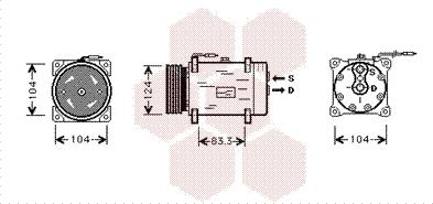 Van Wezel 4300K038 - Kompresors, Gaisa kond. sistēma ps1.lv