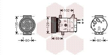 Van Wezel 4300K367 - Kompresors, Gaisa kond. sistēma ps1.lv