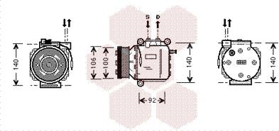 Van Wezel 4700K053 - Kompresors, Gaisa kond. sistēma ps1.lv