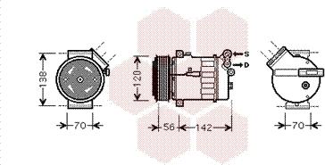 Van Wezel 4700K067 - Kompresors, Gaisa kond. sistēma ps1.lv