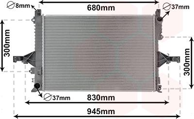 Van Wezel 59002114 - Radiators, Motora dzesēšanas sistēma ps1.lv