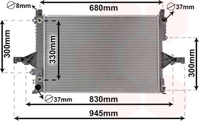 Van Wezel 59002115 - Radiators, Motora dzesēšanas sistēma ps1.lv