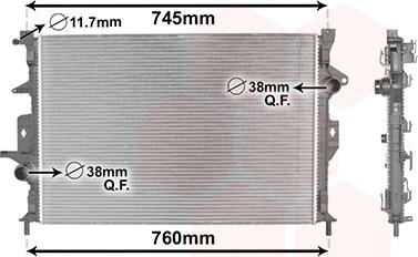 Van Wezel 59002187 - Radiators, Motora dzesēšanas sistēma ps1.lv