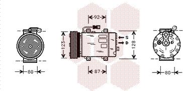 Van Wezel 5900K029 - Kompresors, Gaisa kond. sistēma ps1.lv