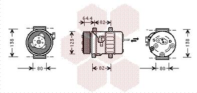 Van Wezel 5900K113 - Kompresors, Gaisa kond. sistēma ps1.lv